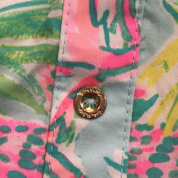 Lilly Pulitzer Womens Seasalt Blue On Parade Easton Dress 2 - Picture 10 of 15